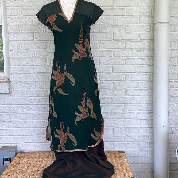 Rare Vintage Made in England Carnaby Street Design by Aristos Maxi Dress - Picture 10 of 15